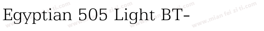 Egyptian 505 Light BT字体转换